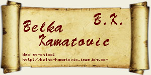 Belka Kamatović vizit kartica
